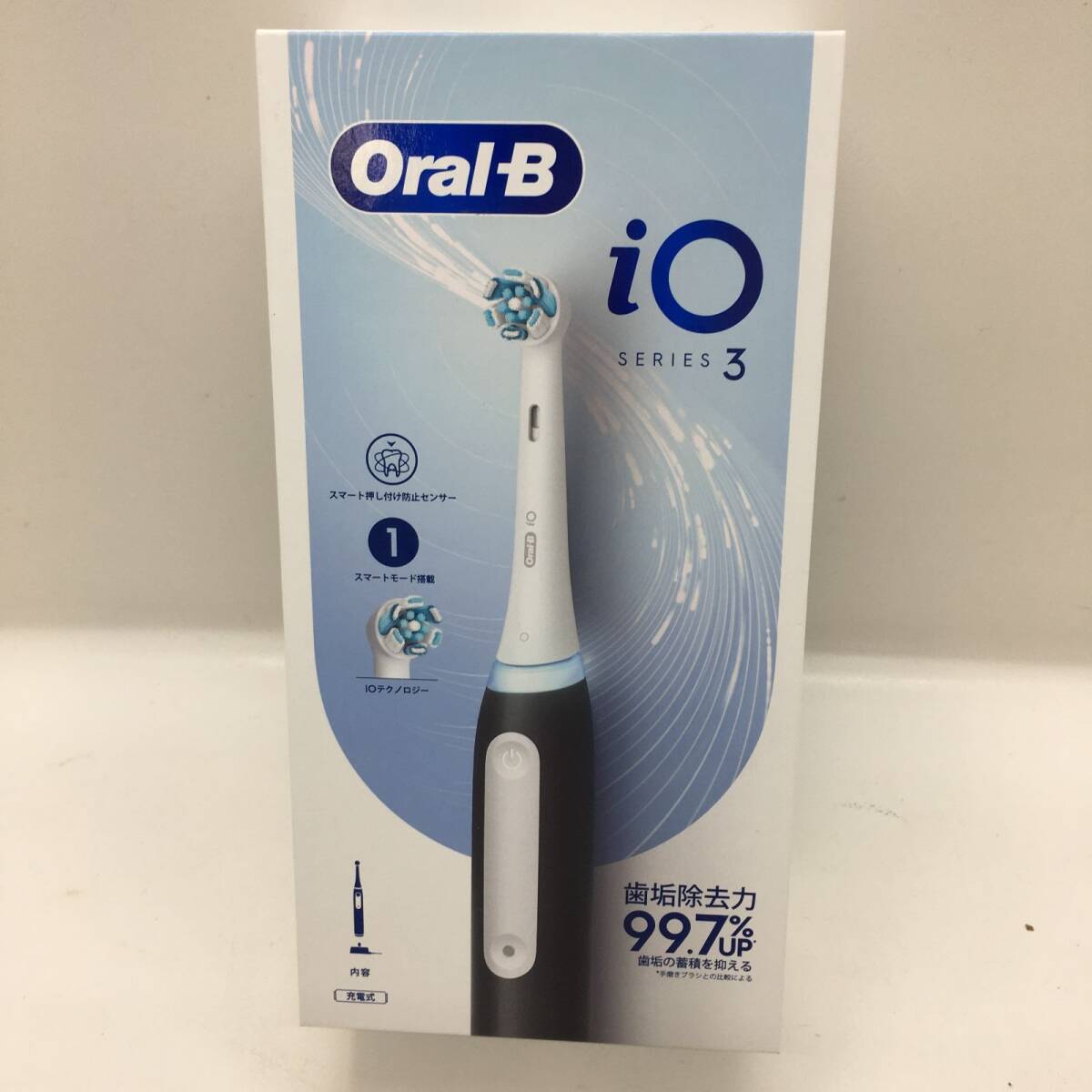 【1円～】BRAUN 電動歯ブラシ オーラルB マットブラック Oral-B iOG3.1A6.0 BK 充電式 スマートモード搭載 A【中古品】_画像1