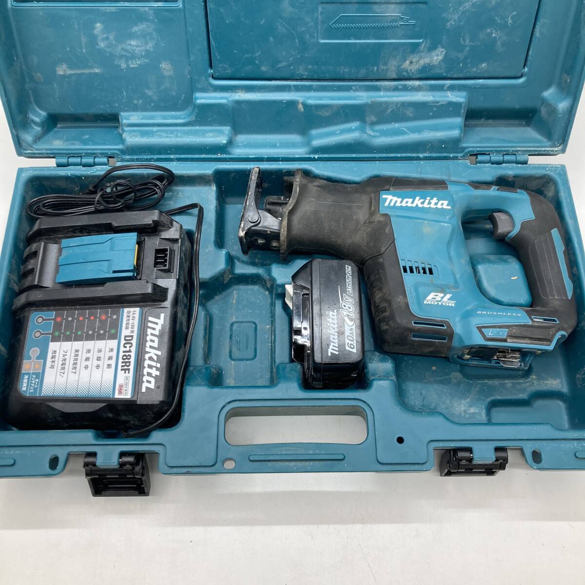 [1 jpy ~]Makita Makita rechargeable reciprocating engine so-JR188D [ battery / with charger .] power tool DIY worker large .[ secondhand goods ]