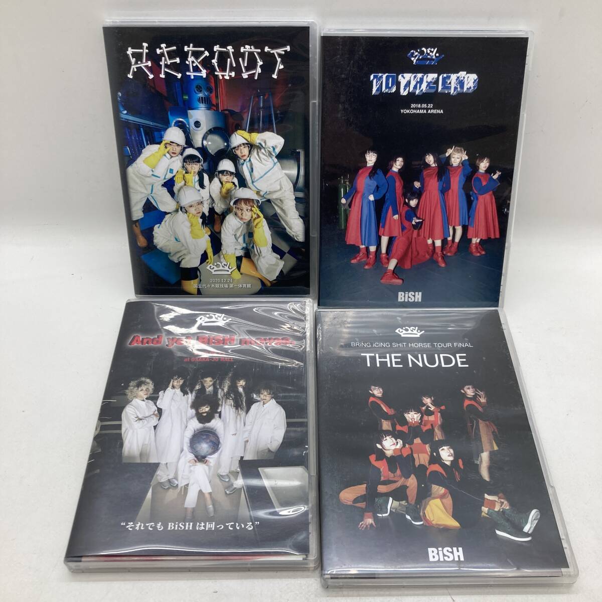 【1円～】BiSH DVD 4点セット REBOOT / TO THE END / And yet BiSH moves. / THE NUDE アイドル【中古品】の画像1