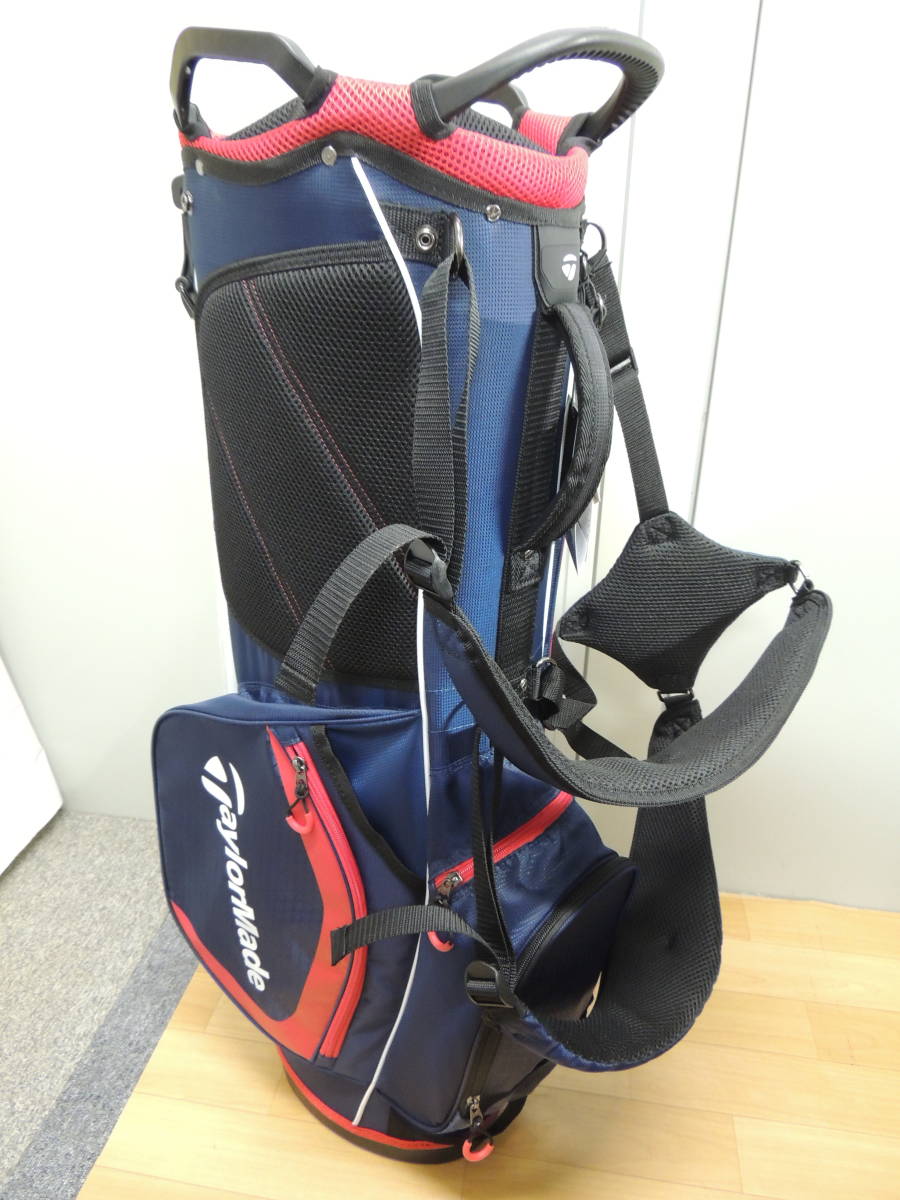 ★最終品／人気デザイン★スタンドキャディバッグ (紺・白)【★TaylorMade／9型：2.3kg／47インチ対応／TM セレクトプラス JJJ45】_画像6