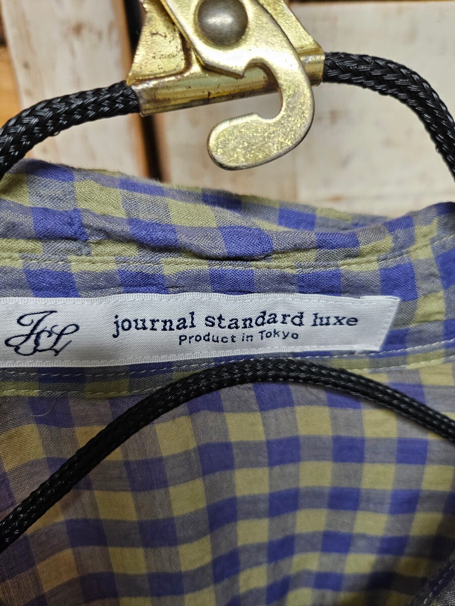 journal standard luxe(ジャーナルスタンダード ラックス) ギンガムチェック ロングシャツ ワンピース レーヨン テンセル オーバーサイズの画像4