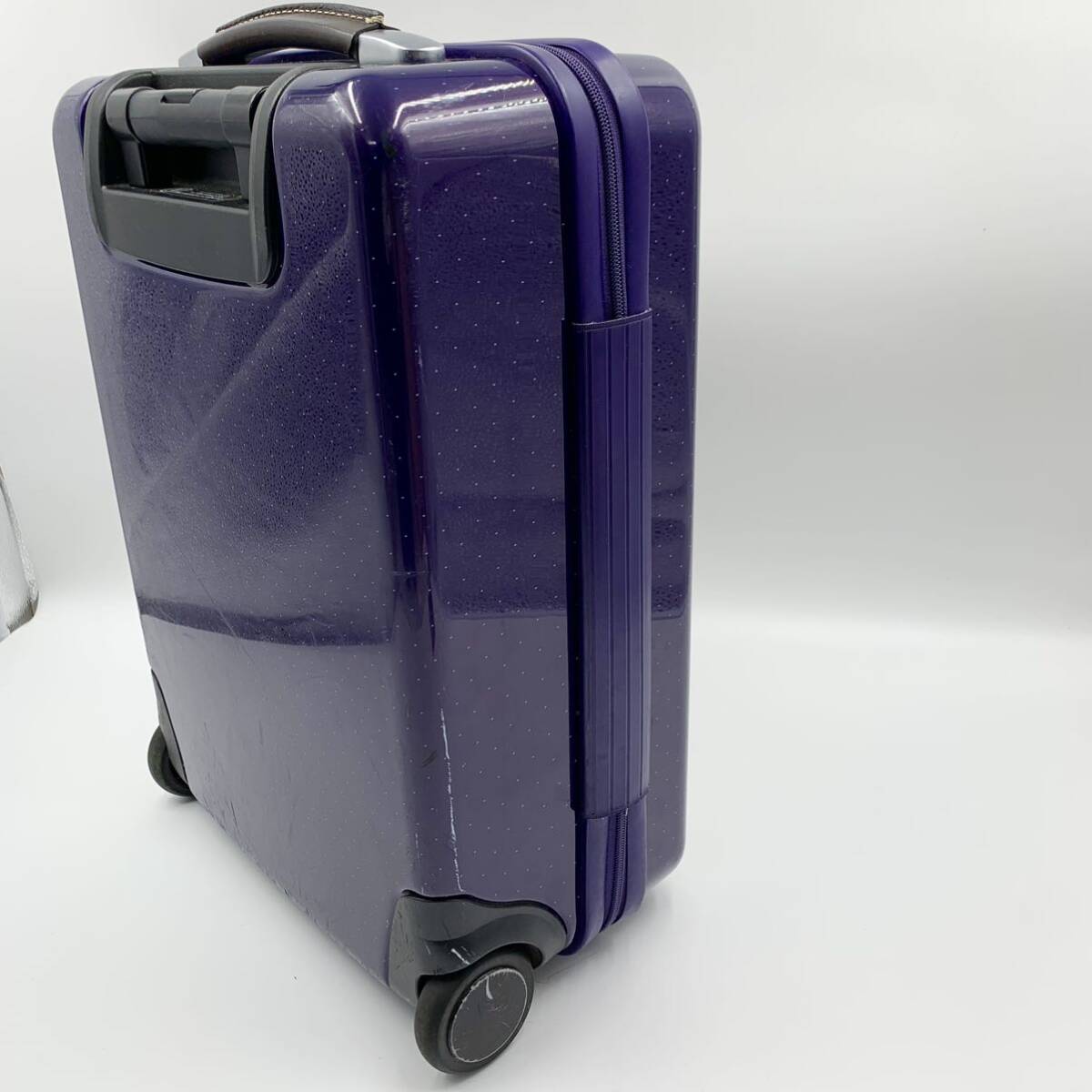 1 jpy [ hard-to-find goods ]Paul Smith Paul Smith Carry case Boston bag machine inside bringing in * purple purple dot pattern hard type trunk 