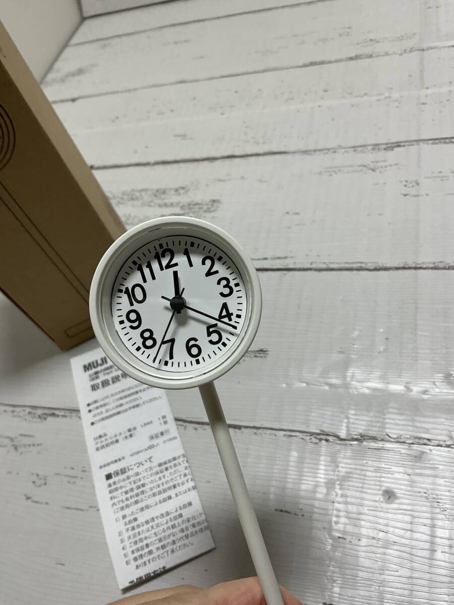 MUJI 無印良品 公園の時計 ミニ置時計 ホワイトの画像3