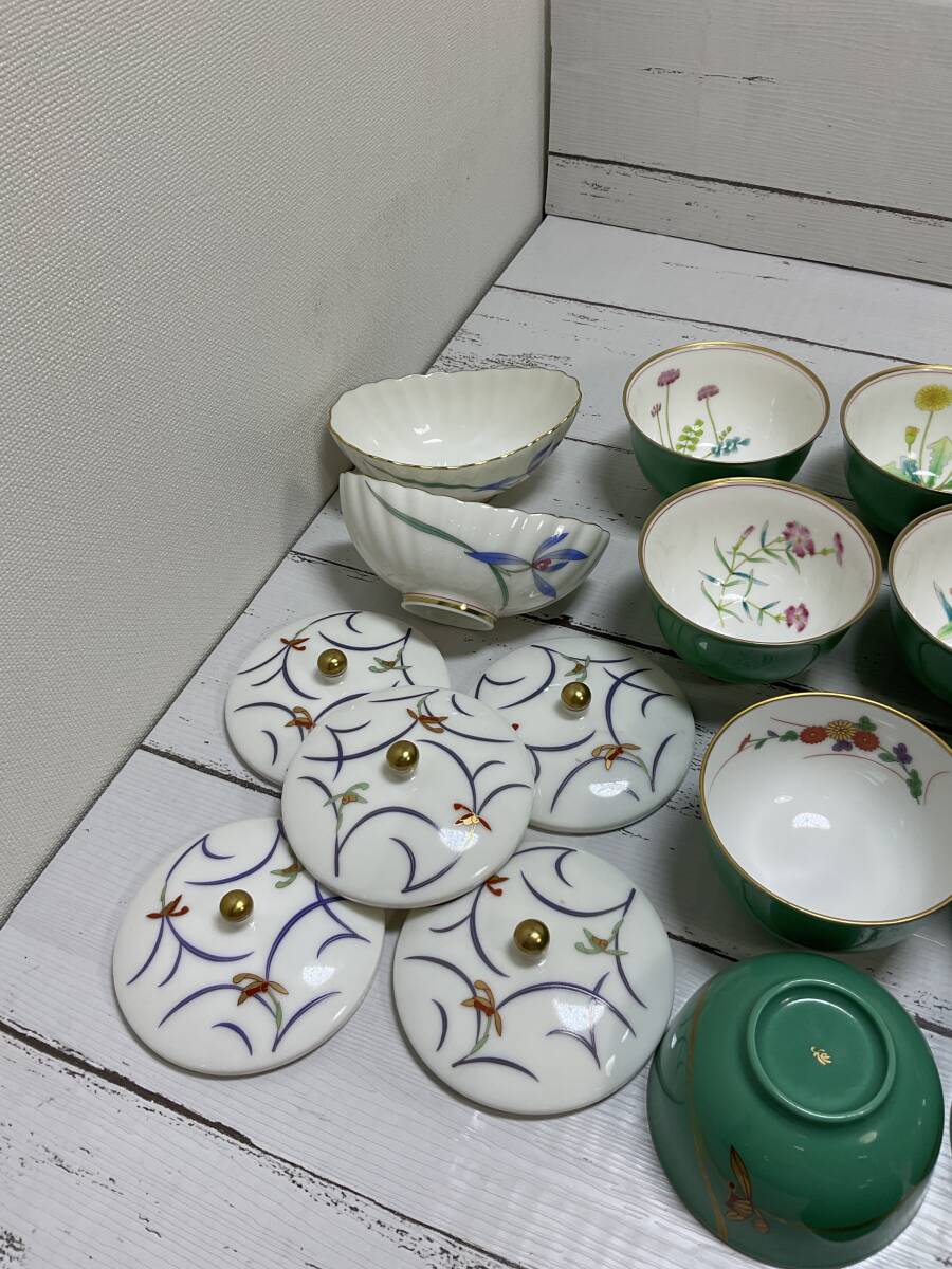香蘭社 湯呑み１７客 小鉢２客 蓋のみ５枚 色々セットの画像6