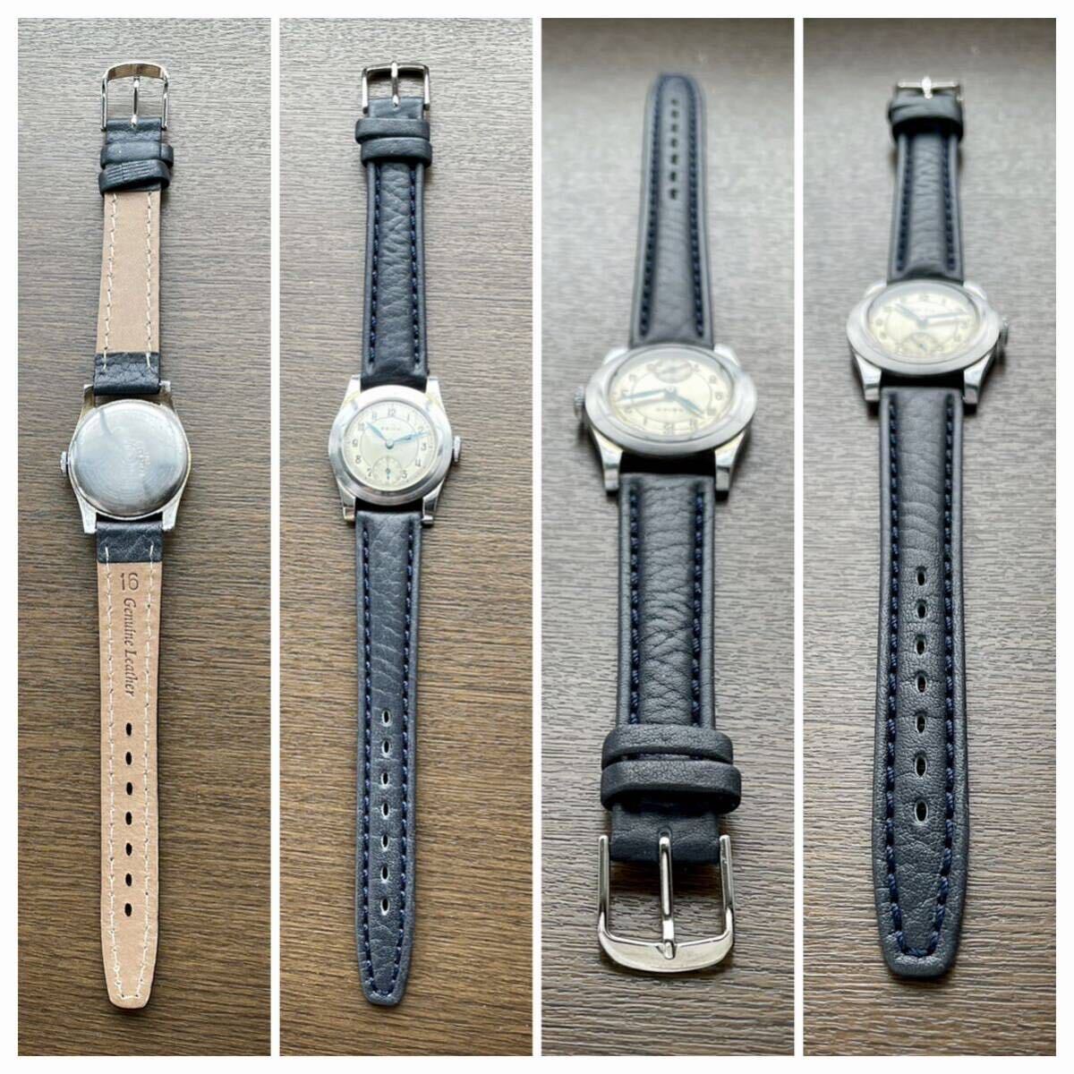 希少 ★ 精工舎 SEIKO セイコー 1940年代 ～ 新10A型 バナナムーブ 全数字文字盤 諏訪精工舎 スモセコ 手巻 動作品 検) 戦後 シントー の画像9