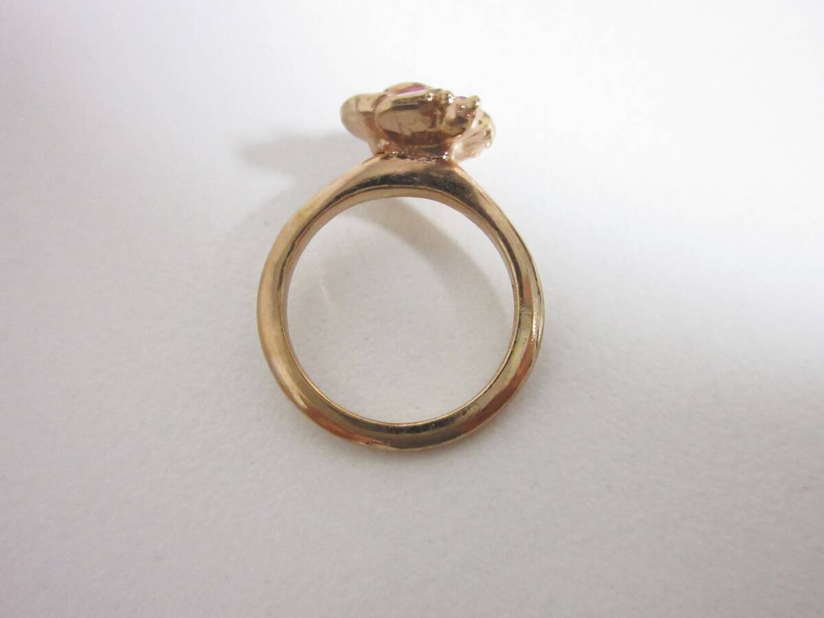 ANNA SUI アナスイ フラワー 2連 ブレスレット リング 指輪 ゴールドカラー yg5612の画像6