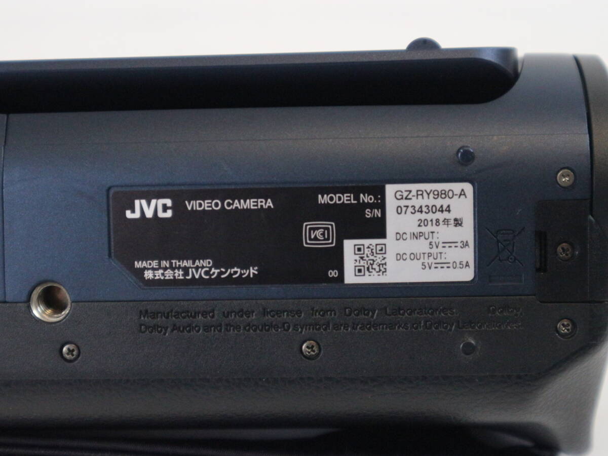 JVC GZ-RY980-A デジタルビデオカメラ JVC 4K LENS GT/Φ46mm1:1.8/3.76-37.6mm レンズキャップ欠品 動作OK 現状品 60サイズの画像9