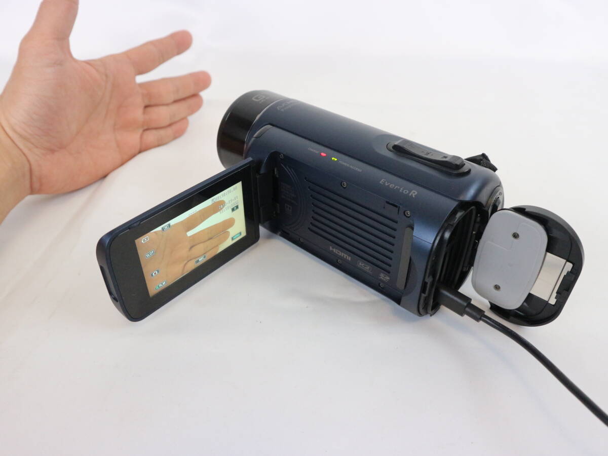 JVC GZ-RY980-A デジタルビデオカメラ JVC 4K LENS GT/Φ46mm1:1.8/3.76-37.6mm レンズキャップ欠品 動作OK 現状品 60サイズの画像2