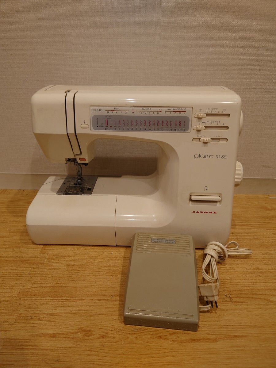 sr1234 110 動作品 JANOME ミシン MODEL 753型 ジャノメ 裁縫 手芸 ハンドクラフト 電動ミシン 家電 現状品 中古の画像1
