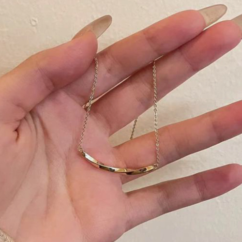 gold necklace 18k gp ゴールドバーネックレス 18金 鍍金 送料一律料金 30_画像3