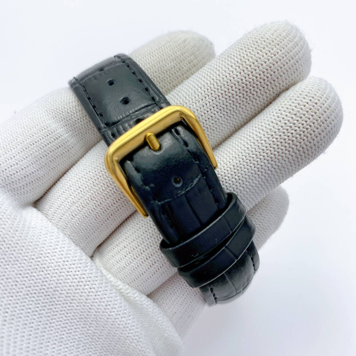 オメガ OMEGA シーマスター SEAMASTER メンズ 腕時計 クオーツ QZ 3針 デイト ゴールド文字盤 1337 ヴィンテージ 電池切れ ジャンクの画像6