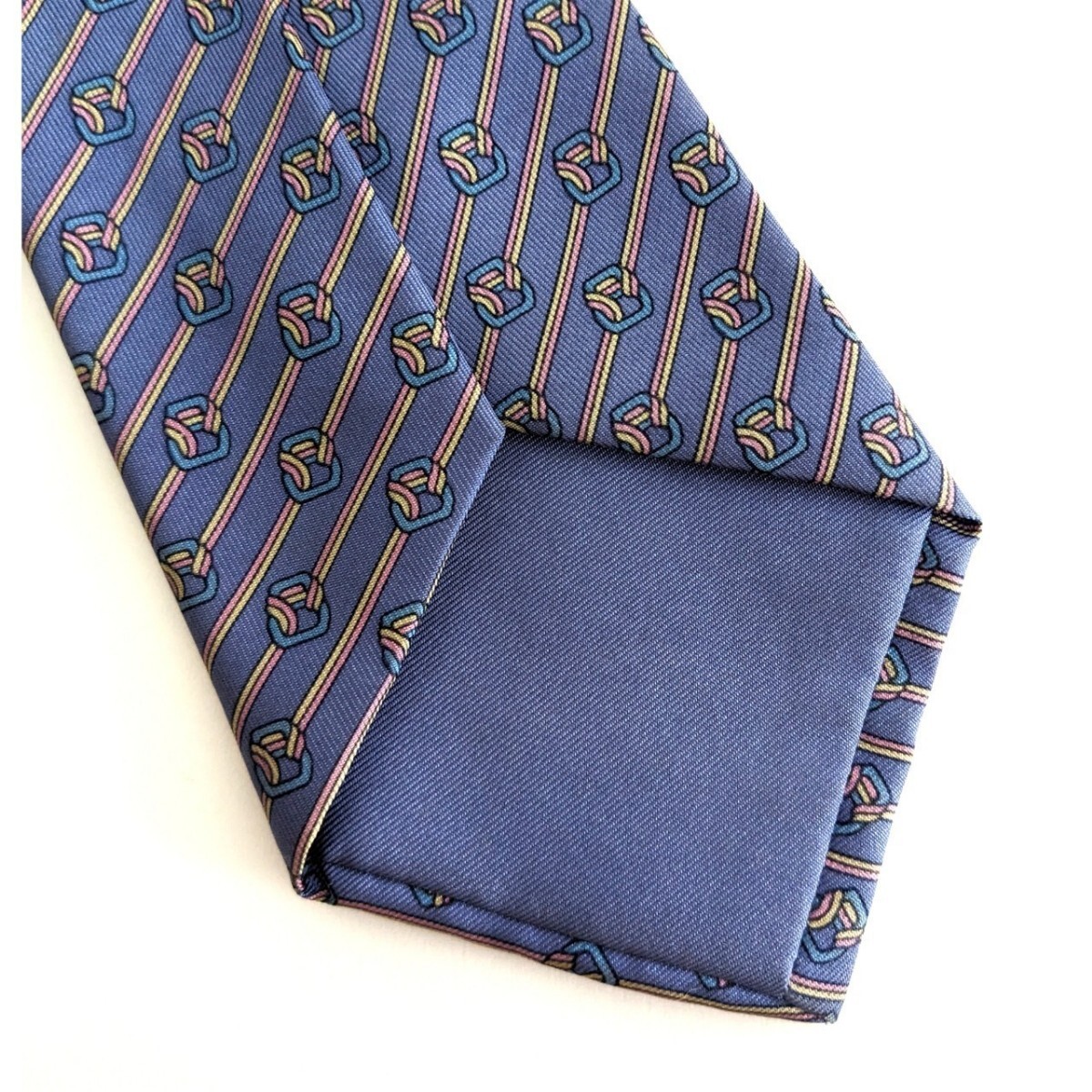 美品 エルメス vintage 上質 シルク ネクタイ ヴィンテージ 青 美品 エルメス vintage 上質 シルク ネクタイ ヴィンテージ 青