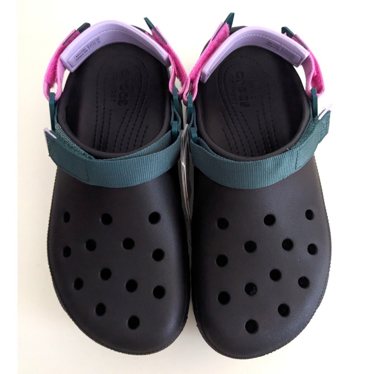  new goods * Crocs Classic Hiker Clog Classic high car clog thickness bottom sandals shoes outdoor camp black green pink black 28.