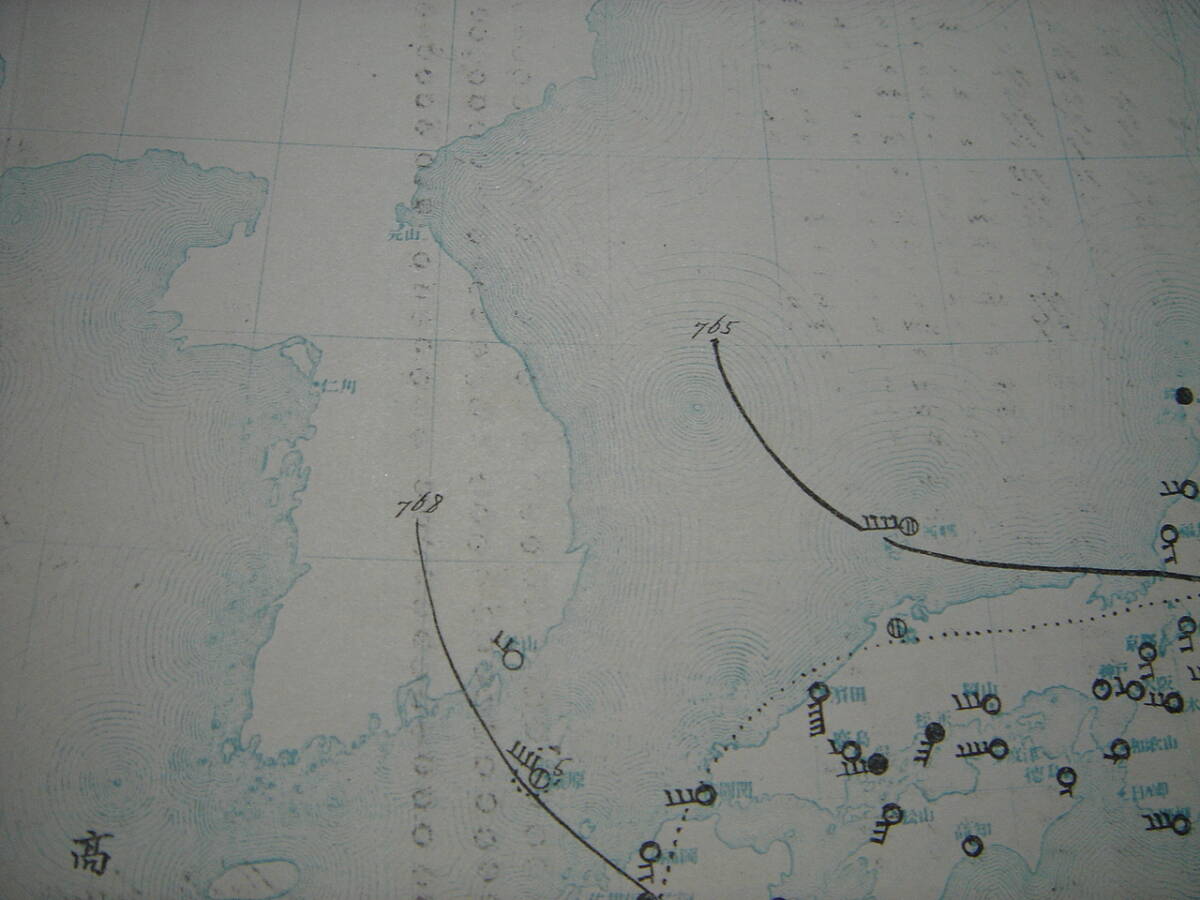 戦前 中央気象台発行大判天気図 明治35年1-3月期90枚一括■韓国朝鮮台湾中国支那満州天気予報データ大量■釜山仁川元山竹島鬱陵島台北の画像9