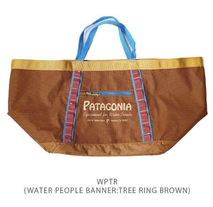 即完売　美品　Patagonia パタゴニア　ブラックホール・ギア・トート 61L Water People Banner: Tree Ring Brown トートバッグ