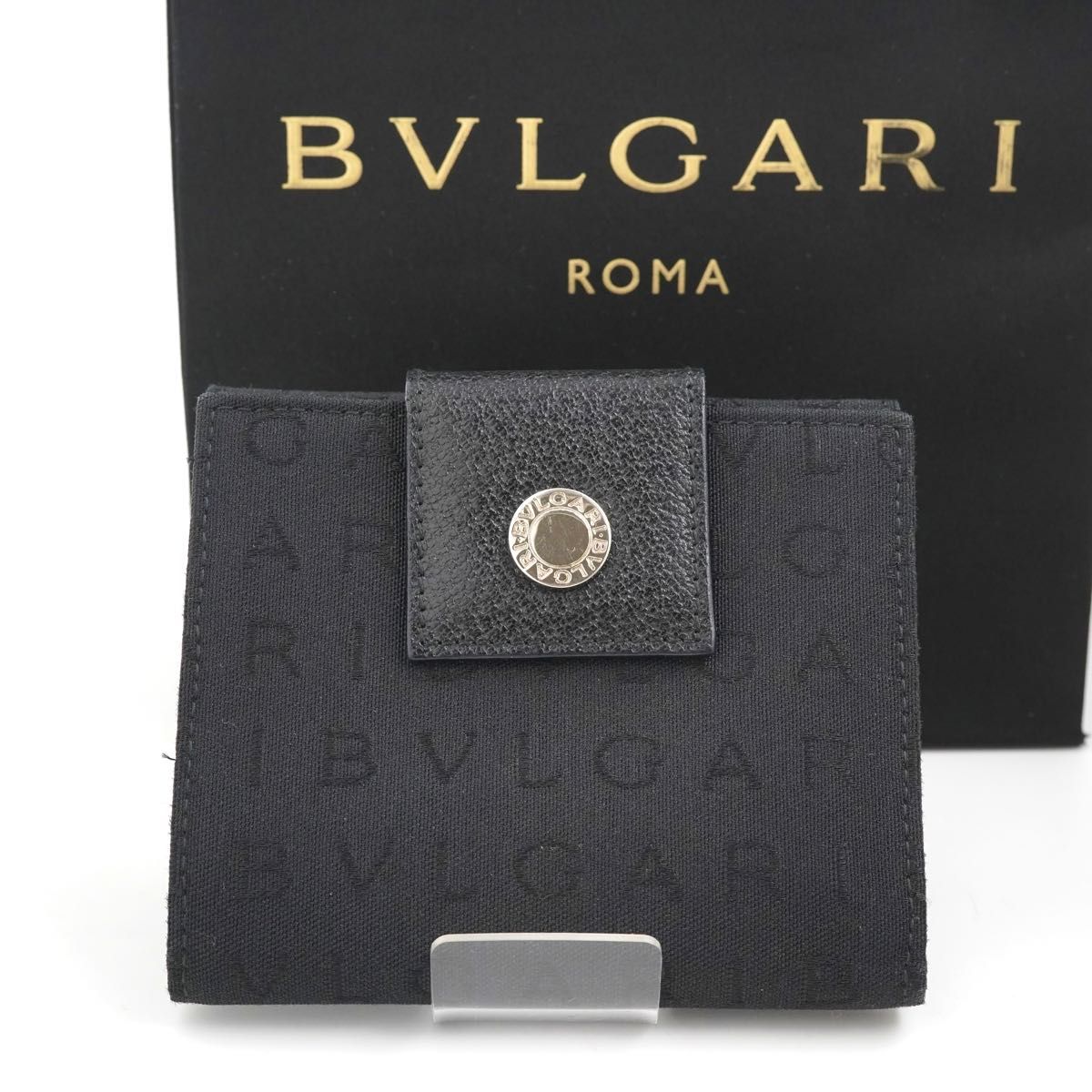 新品未使用　BVLGARI ミニ財布　ロゴマニア クラシコ　折り財布　ベルト