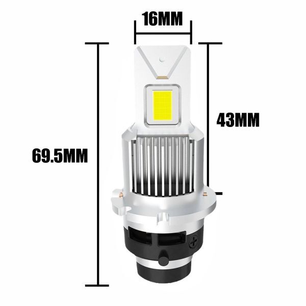 ポン付け D4S/D4R led ヘッドライト 20,000LM 爆光 ledバルブ 車検対応 led化 純正HID交換 35w 6000k 12V 対応 キャンセラー内蔵 FG344の画像3