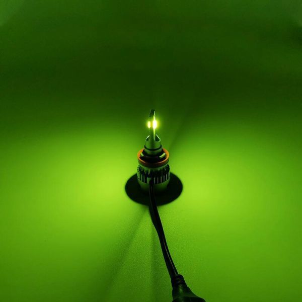 LEDフォグランプ 16000LM ライムグリーン グリーンイエロー H3/H8/H11/H16/HB3/HB4 グリーンレモン 4100K 2個セットの画像2