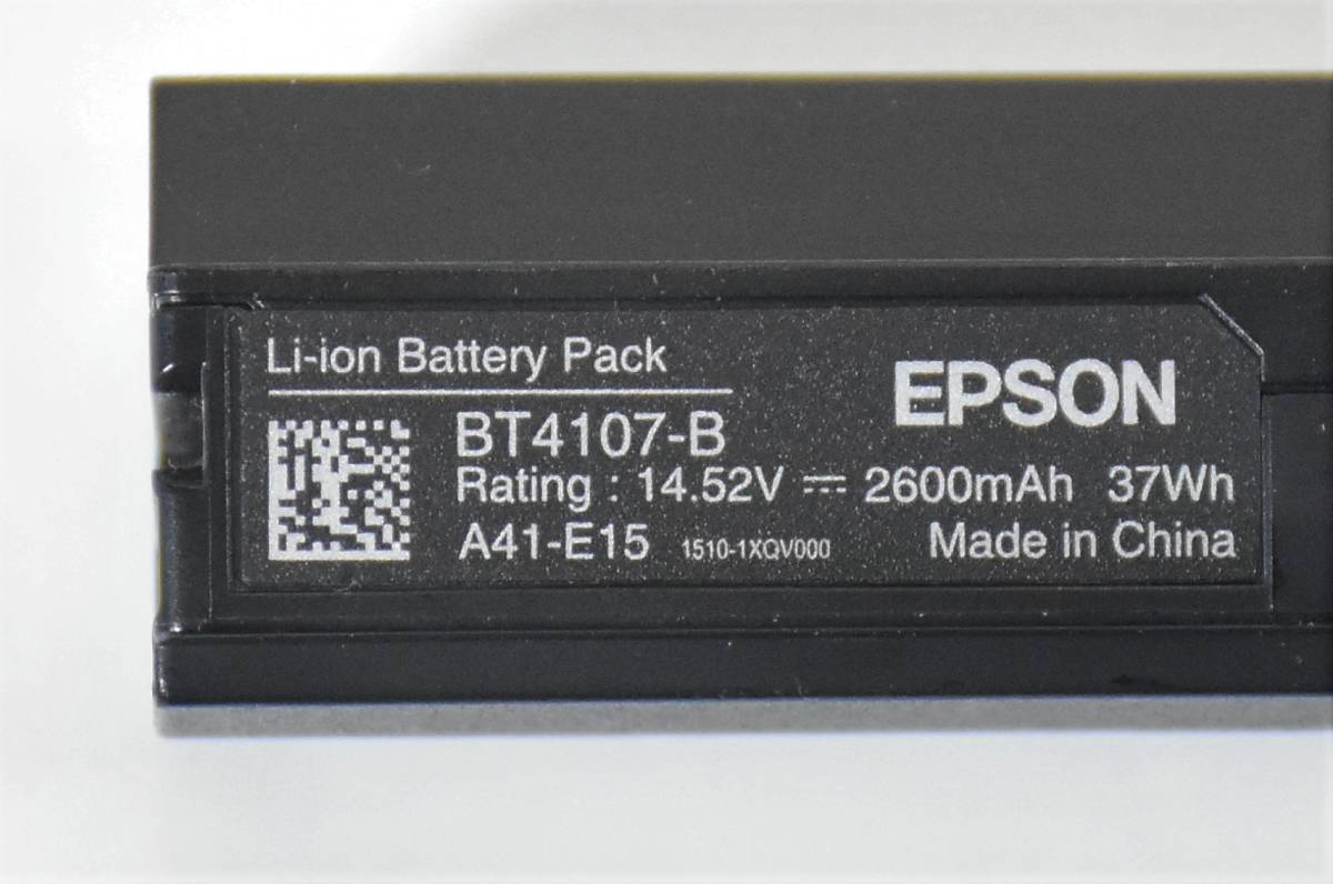 EPSON A41-E15 BT4107-B バッテリー/残容量85%以上充電可能/ BT4108-B,BT4112-B,NJ400E,NJ4300E,JN4300Eなど対応 /14.52V 37Wh /中古の画像2