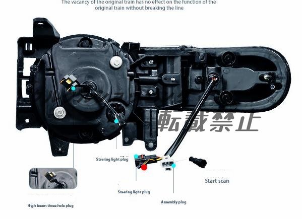 高品質 FJクルーザー　GSJ15W型 2006－2020 LEDヘッドランプ ヘッドライト流れるシャルウィンカー　外装カスタム　左右セット_画像9