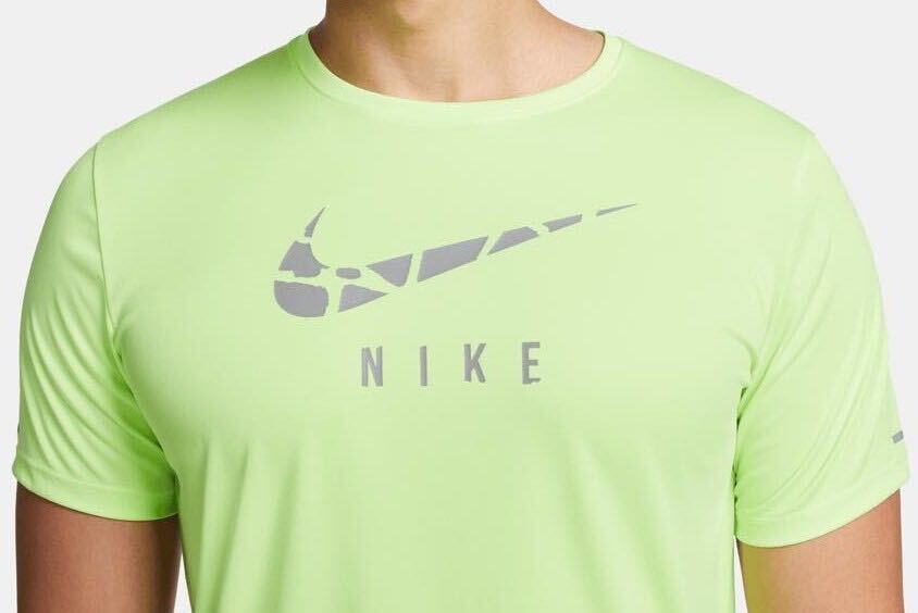 新品 送料込 NIKE DF RUN DIVISION CRE GX S/S TOP Lサイズ ネオンカラー ナイキ ドライフィット ラン ディビジョン Tシャツ ランニング_画像2