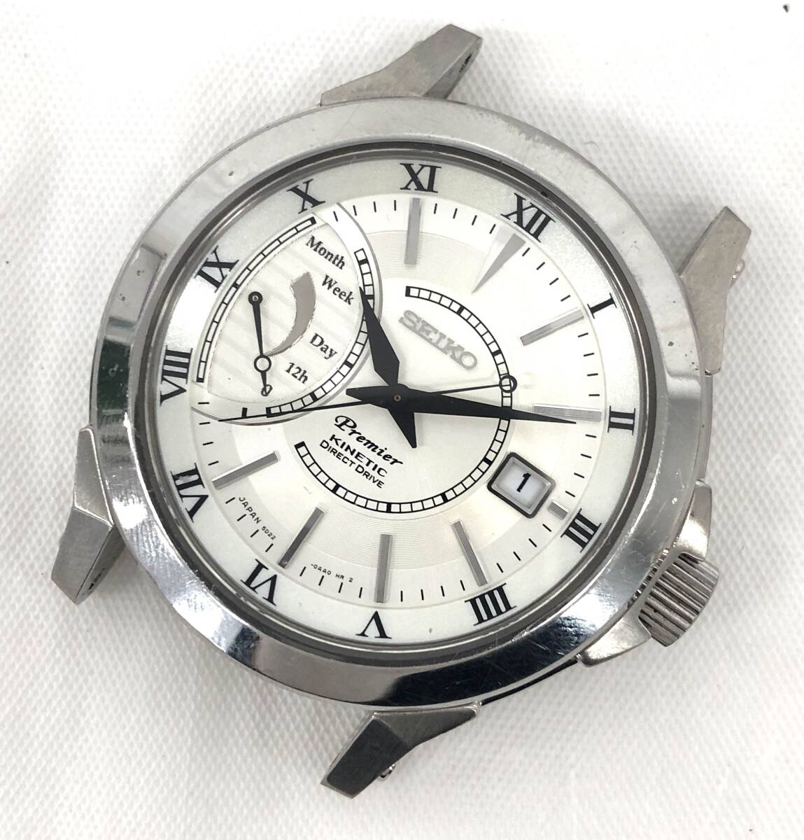 T04/161 SEIKO Premier KINETIC セイコー プルミエ キネティックダイレクトドライブ アナログ腕時計 10気圧防水 5D22-0AA0 デイト 文字盤の画像2