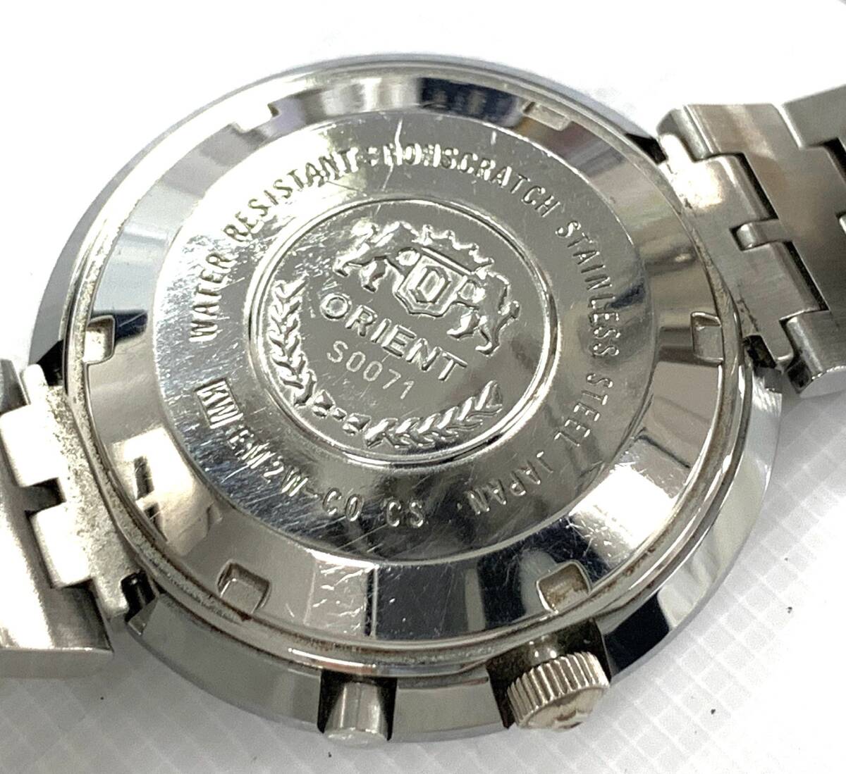 T04/168 ORIENT CHRONOACE オリエント クロノエース ノンスクラッチ 21石 時計 アナログ 腕時計 デイデイト EM2W-C0 純正ブレスの画像6