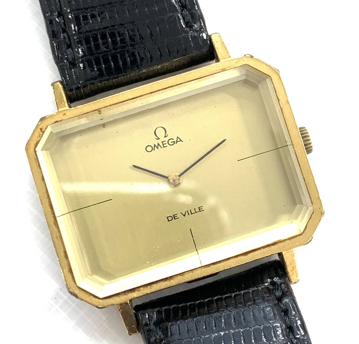 T04/158 OMEGA オメガ DE VILLE デヴィル デビル 時計 アナログ腕時計 レザーベルト GP