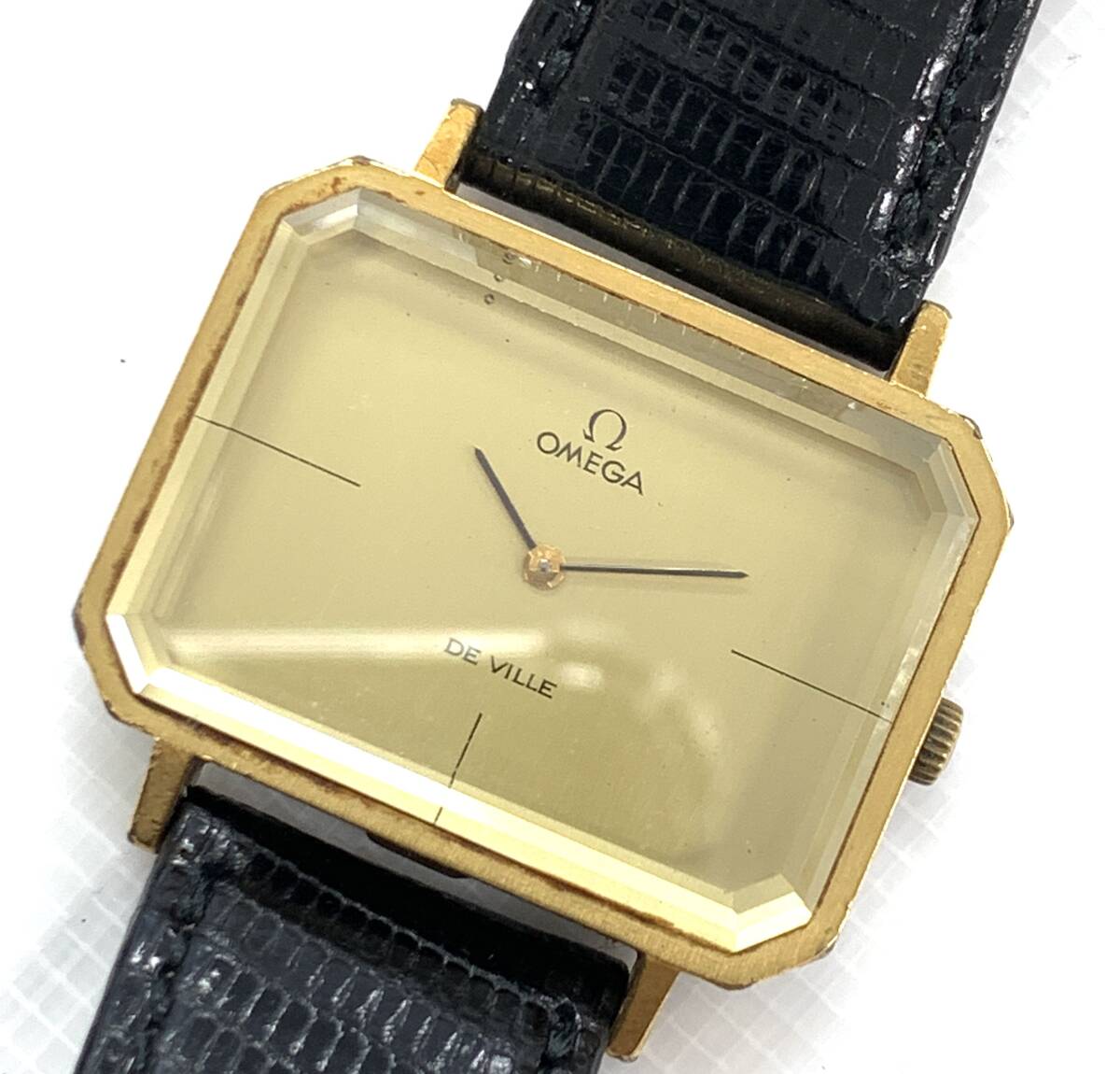 T04/158 OMEGA オメガ DE VILLE デヴィル デビル 時計 アナログ腕時計 レザーベルト GP