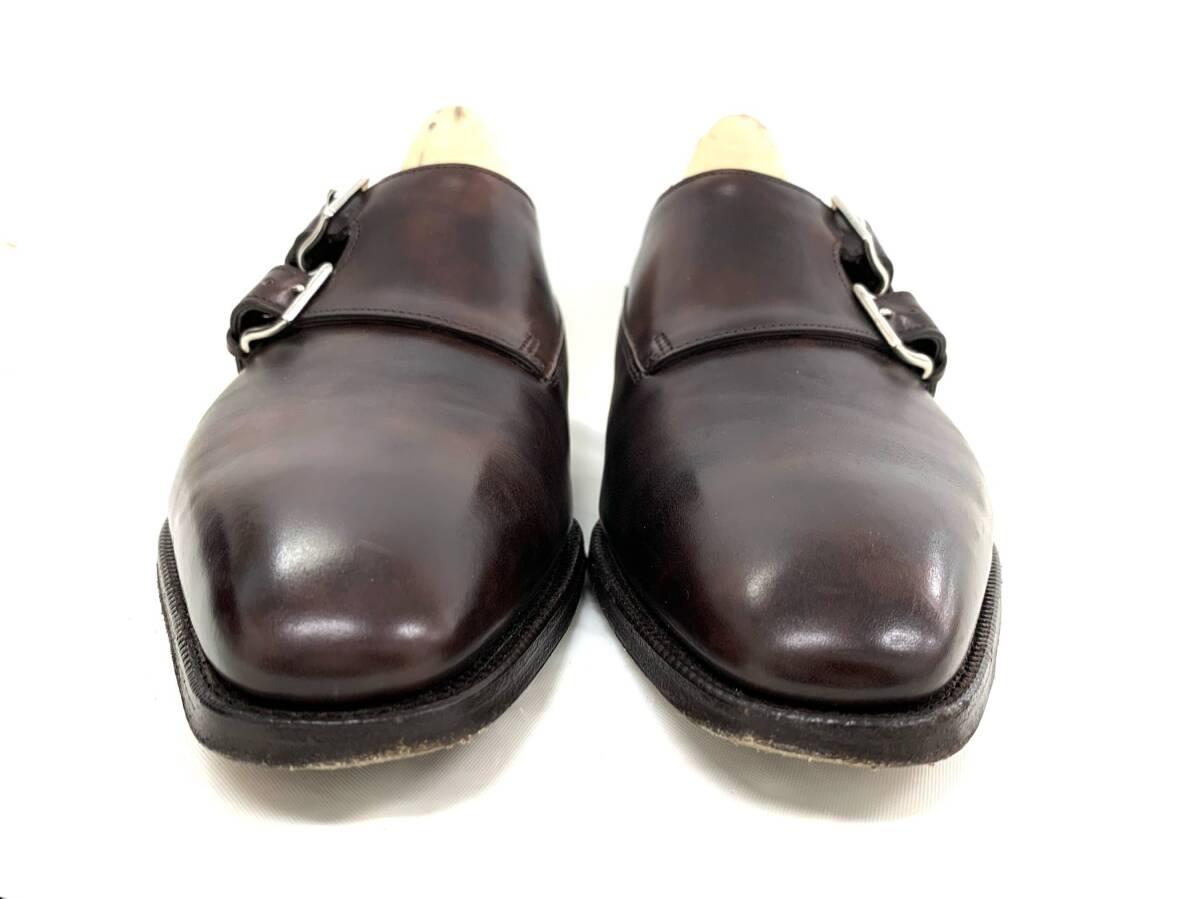 006 極美品JOHN LOBB ジョンロブ CHAPEL チャペル 8000 セミスクエアトゥ ビジネスシューズ ミュージアムカーフ ダブルモンクストラップ_画像6