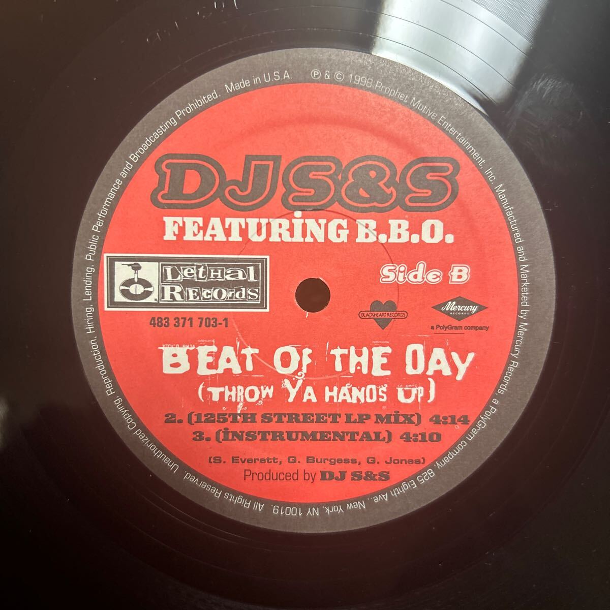 DJ S&S / BEAT OF THE DAY (THROW YA HANDS UP) / LP レコード_画像5