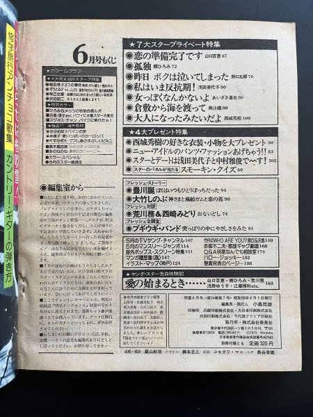昭和レトロ 雑誌「明星」昭和50年6月号 アイドル 芸能人 タレント 資料_画像3