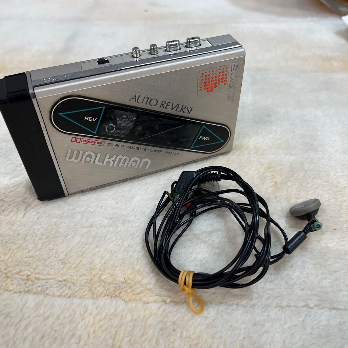 【送料込】SONY WALKMAN ソニー カセットウォークマン WM-101 当時物 昭和レトロ 動作未確認 ジャンク品の画像8