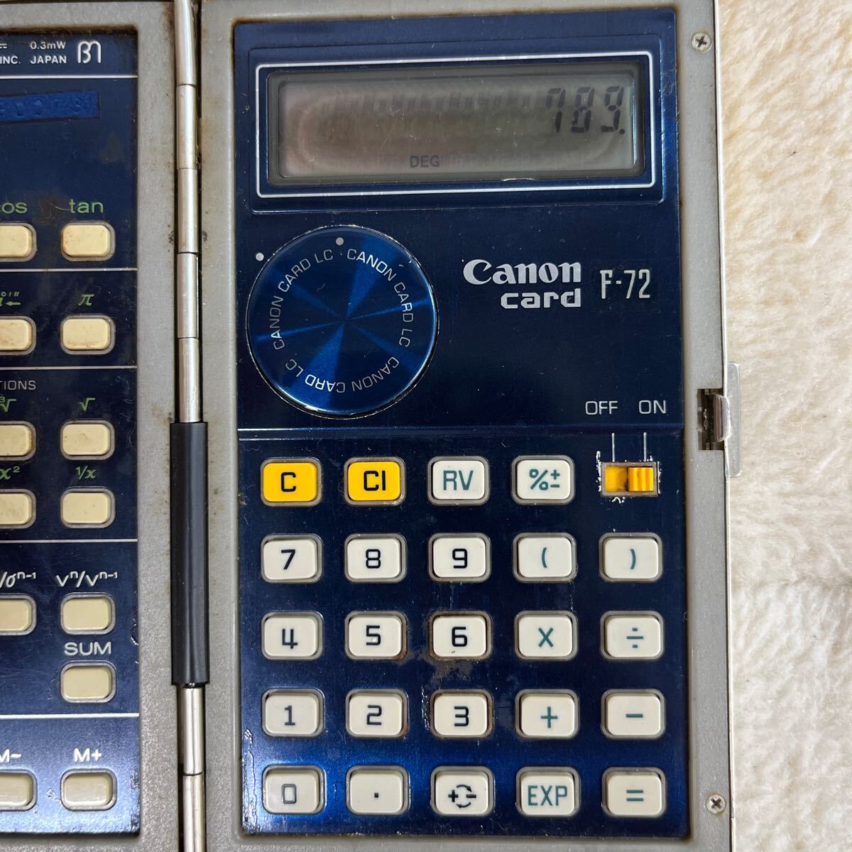 1円〜【送料込】希少Canon キャノンカード F-72 電卓の画像7