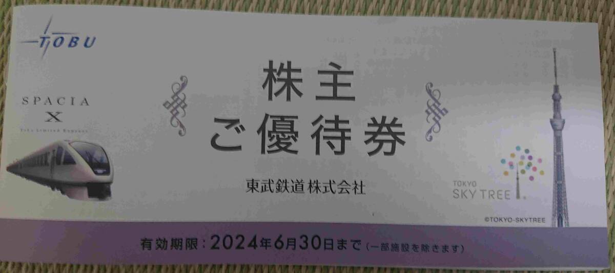 ①東武鉄道 未使用 株主ご優待券 TOBU 1冊 冊子 東武動物公園3枚 スカイツリー ワールドスクウェア 宿泊 観光 百貨店 日光 割引 ホテルの画像1