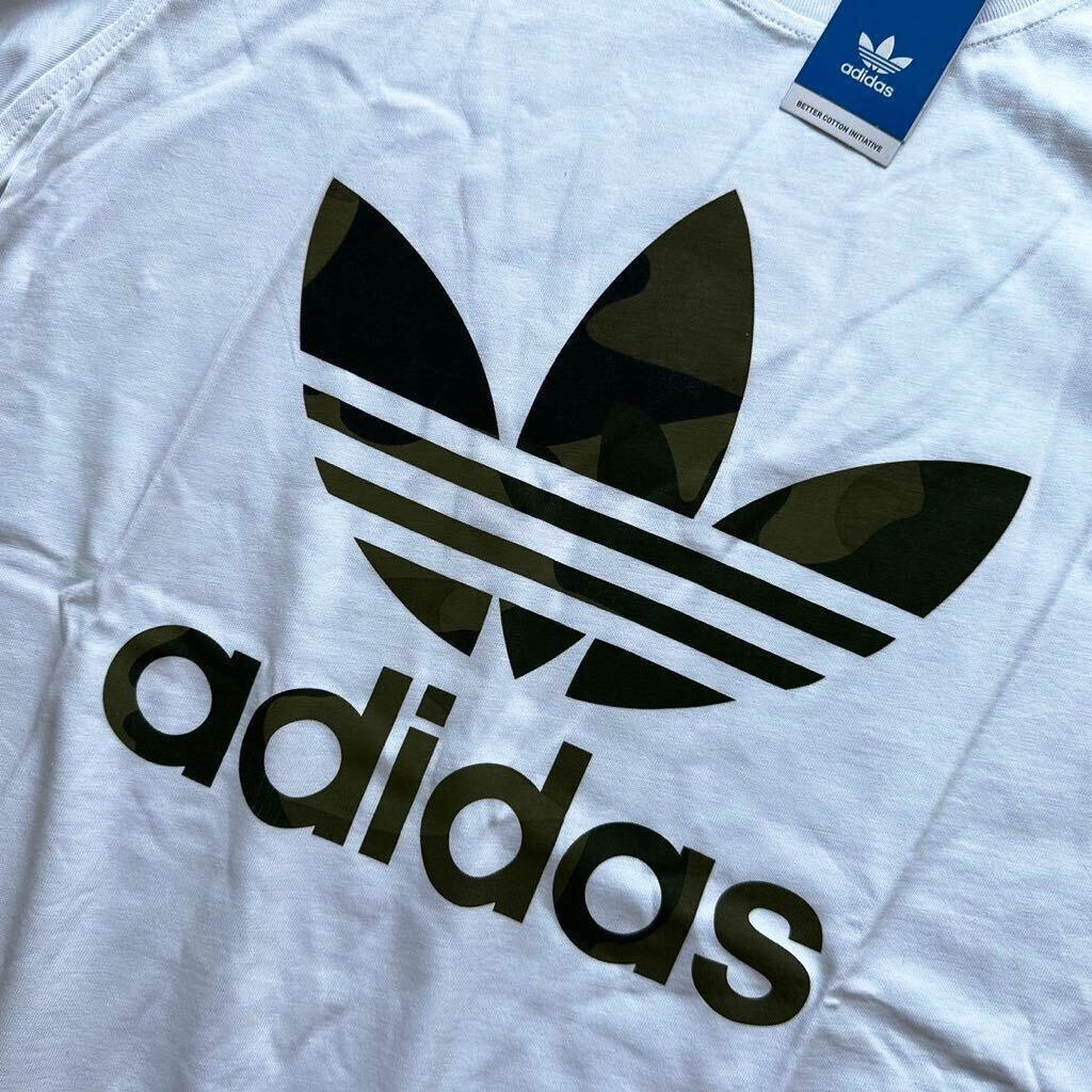 格安送料 2XL （XO）サイズ 新品 adidas originals アディダス オリジナルス 半袖 Tシャツ 白 迷彩 カモ ホワイト ランニング XXL FM3337_画像4