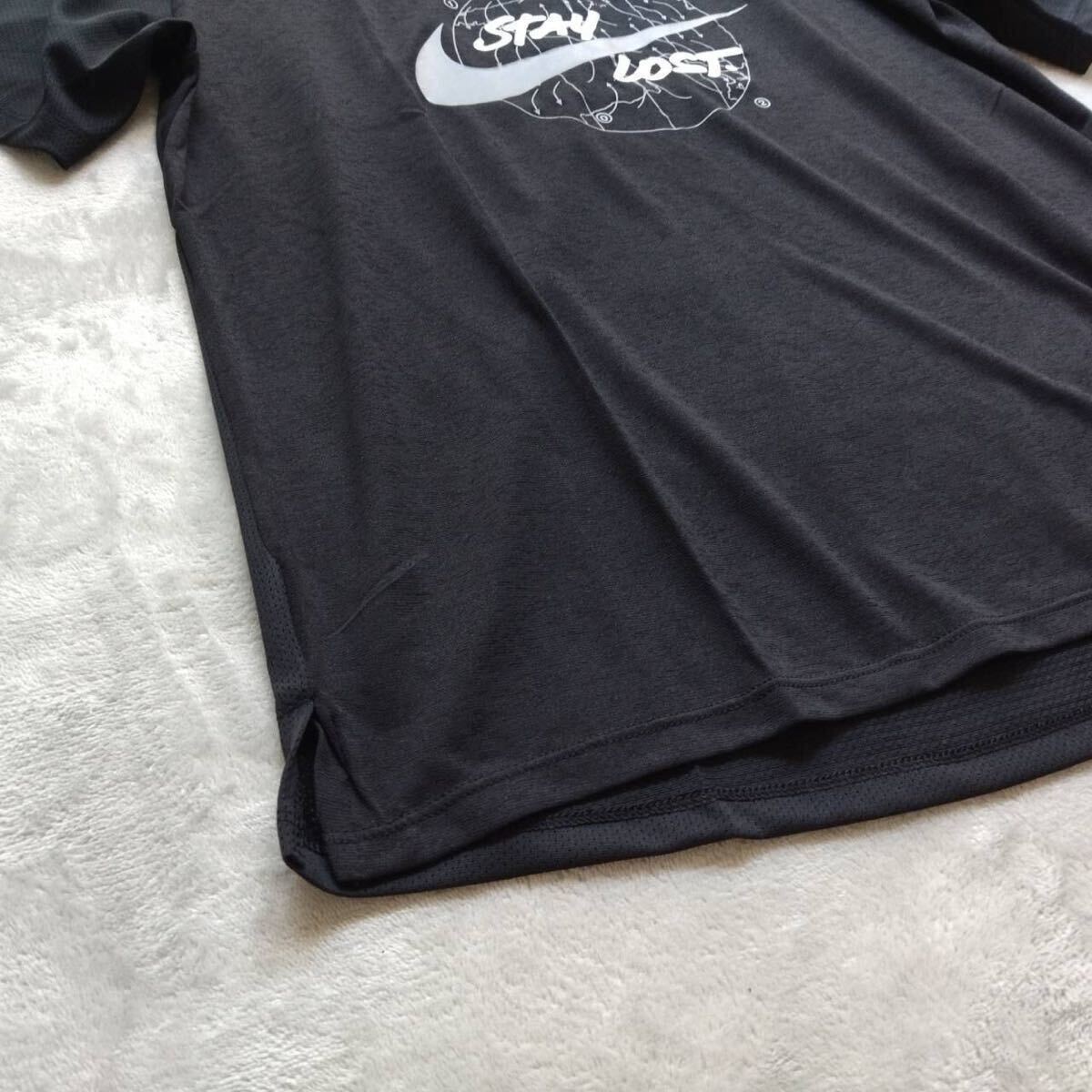 格安送料 Mサイズ 新品 NIKE ナイキ running ランニングウェア 半袖 Tシャツ 黒 ブラック マラソン 陸上 ジョギング ワイルド DA0217-010の画像6