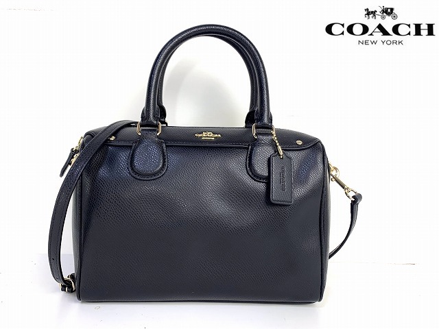 新品同様★送料無料★ コーチ COACH ラグジュアリー レザー ベネット サッチェル 2Way ショルダーバッグ ハンドバッグ ブラック