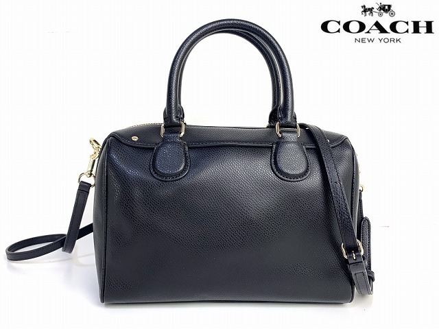  as good as new * free shipping * Coach COACH luxury leather be net sa che ru2Way shoulder bag handbag black 