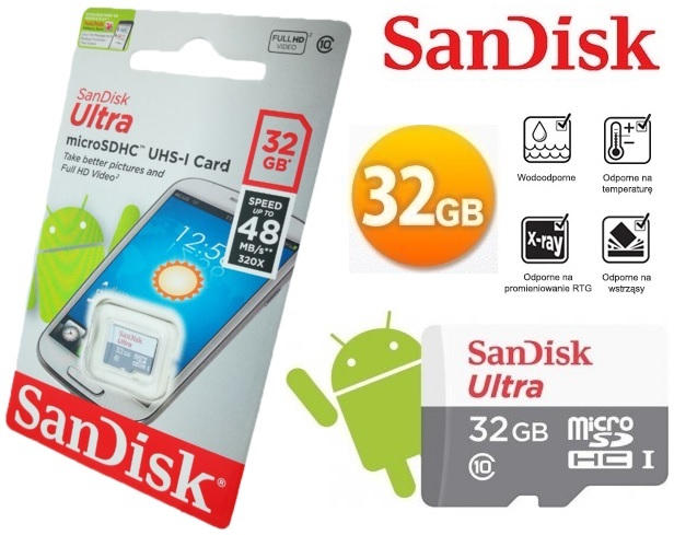 32G マイクロSDHCカード SanDisk 32GB 高速48MB/s 320倍速 Ultra UHS-1 microSDメモリ SDSQUNB-032G-GN3MN サンディスク フルHD録画_画像1