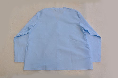 アメリカ軍放出実物新品　パジャマトップ　ライトブルーLサイズ新品スリーピングシャツ長袖_画像2