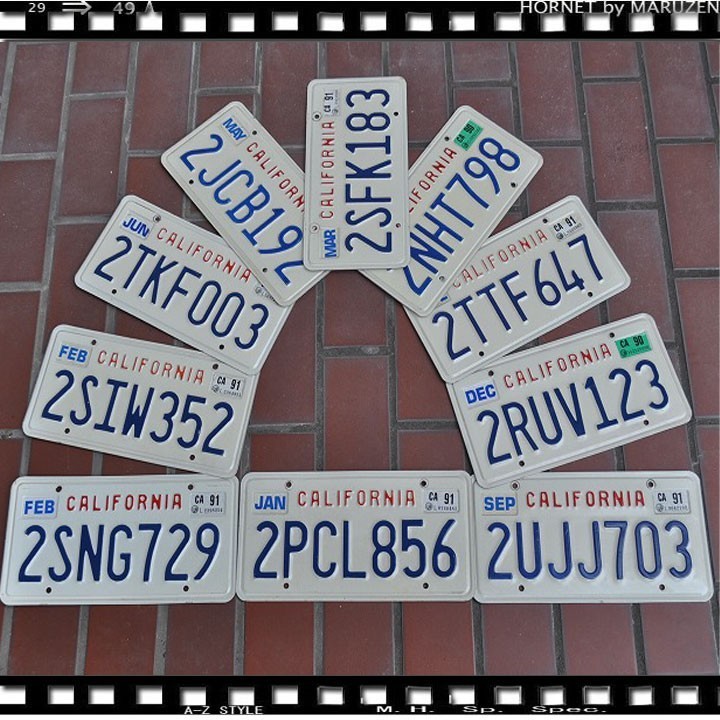  включая доставку б/у оригинал подлинный товар Ame машина номерной знак CALIFORNIA WH/NA номерная табличка cartags