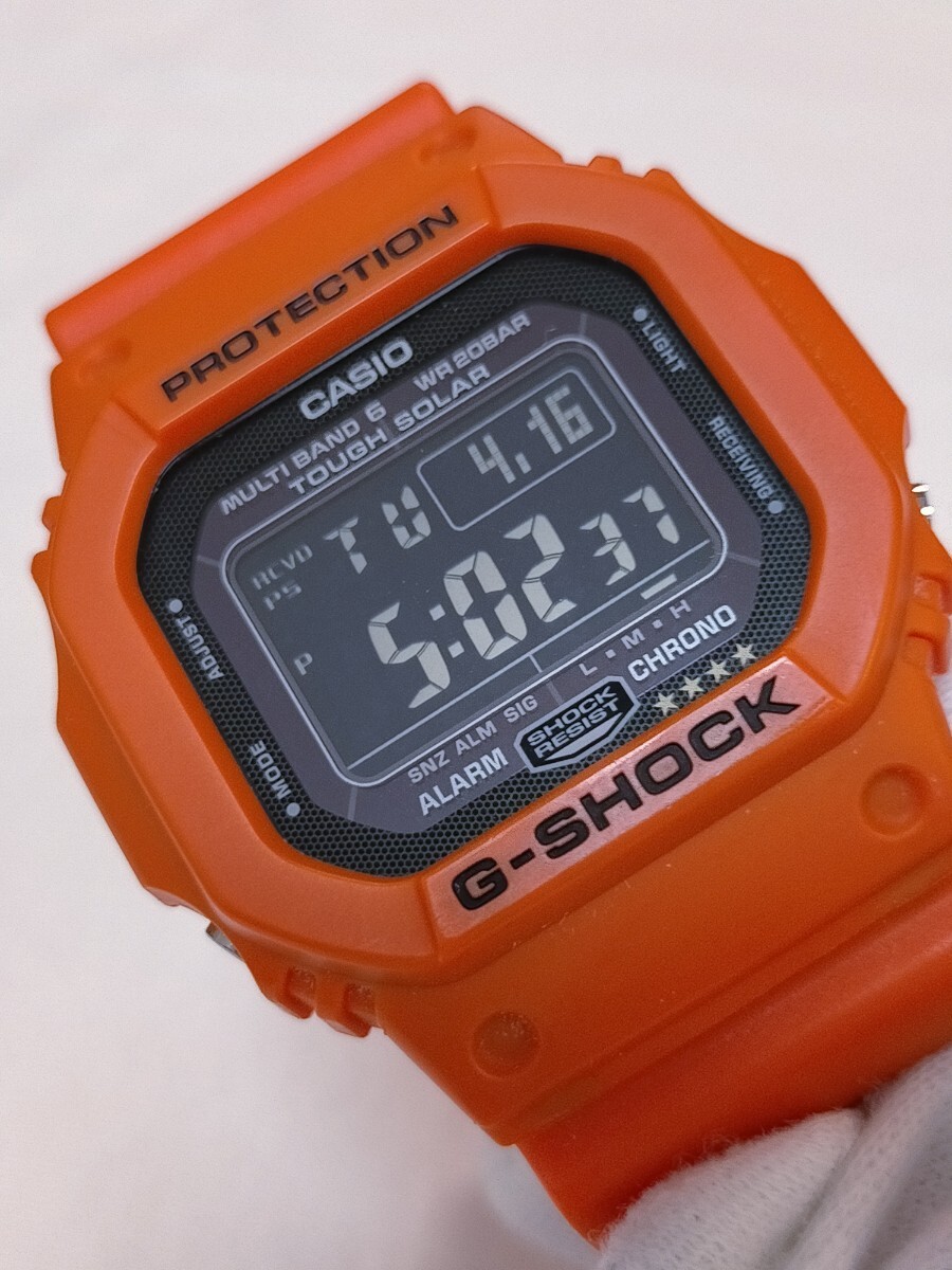 メーカー完売/市場枯渇モデル【超レア/エマージェンシーオレンジ!!良品】CASIO カシオ G-SHOCK ジーショック タフソーラー GW-M5610MRの画像3