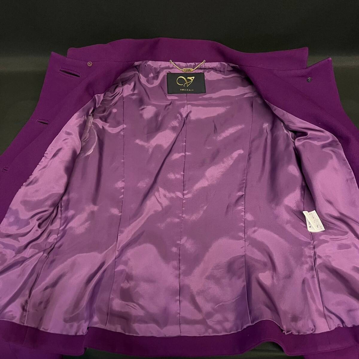 BCd057ハ 80 VELLA/ベラ 銀座マギー サイズ38 ジャケット スーツ パープル 紫色 No.392-2231 服 洋服 レディースの画像5