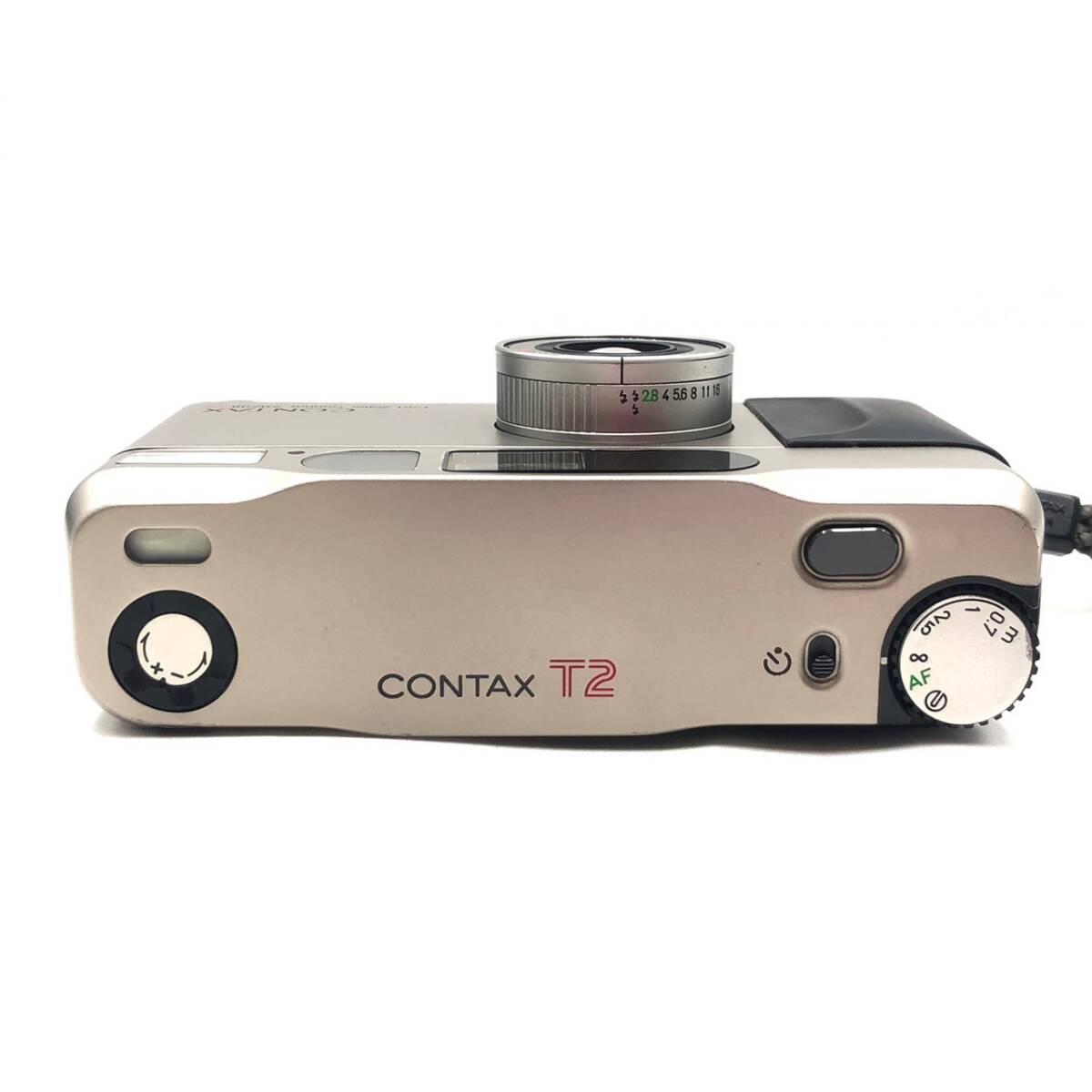 BDm026I 60 京セラ CONTAX T2 Carl Zeiss Sonnar 2.8/38 T* コンタックス フィルムカメラ レトロ チタンシルバー ソフトケース付きの画像6