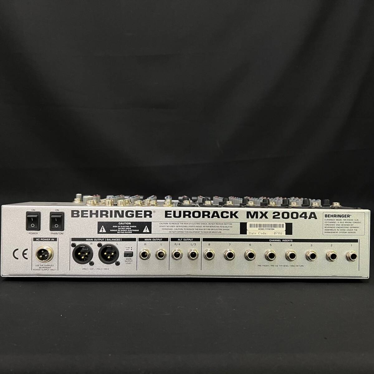 BDg140I 120 箱付き BEHRINGER EURORACK MX2004A ベリンガー ユーロラック ミキサー 説明書 ラックマウントホルダー ACアダプターの画像6