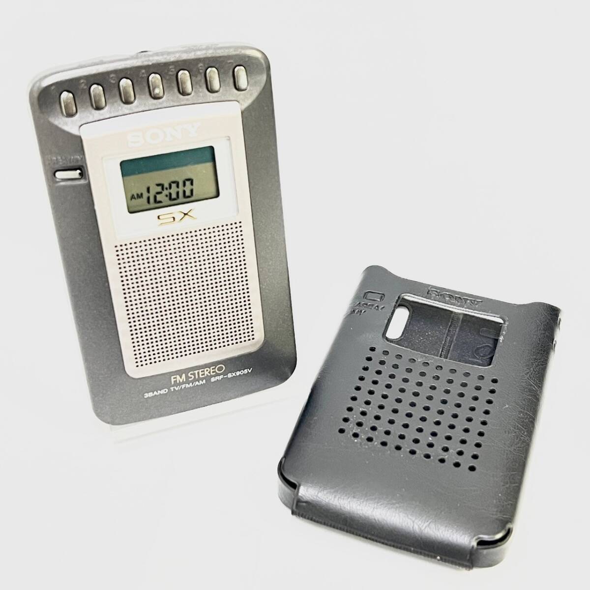 BCg172R 60 SONY SRF-SX905V SX FMステレオ 3バンド FM/AM/TV ポケットラジオ ソフトケース付 PLLシンセサイザー の画像1