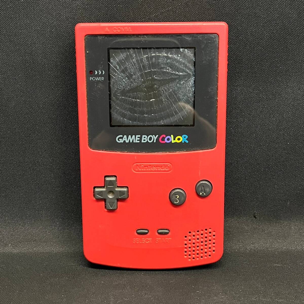 BDd194R 60 GBC Nintendo GAME BOY COLOR 1998 CGB-001 本体 ゲームボーイカラー レッド 任天堂 ジャンク_画像1