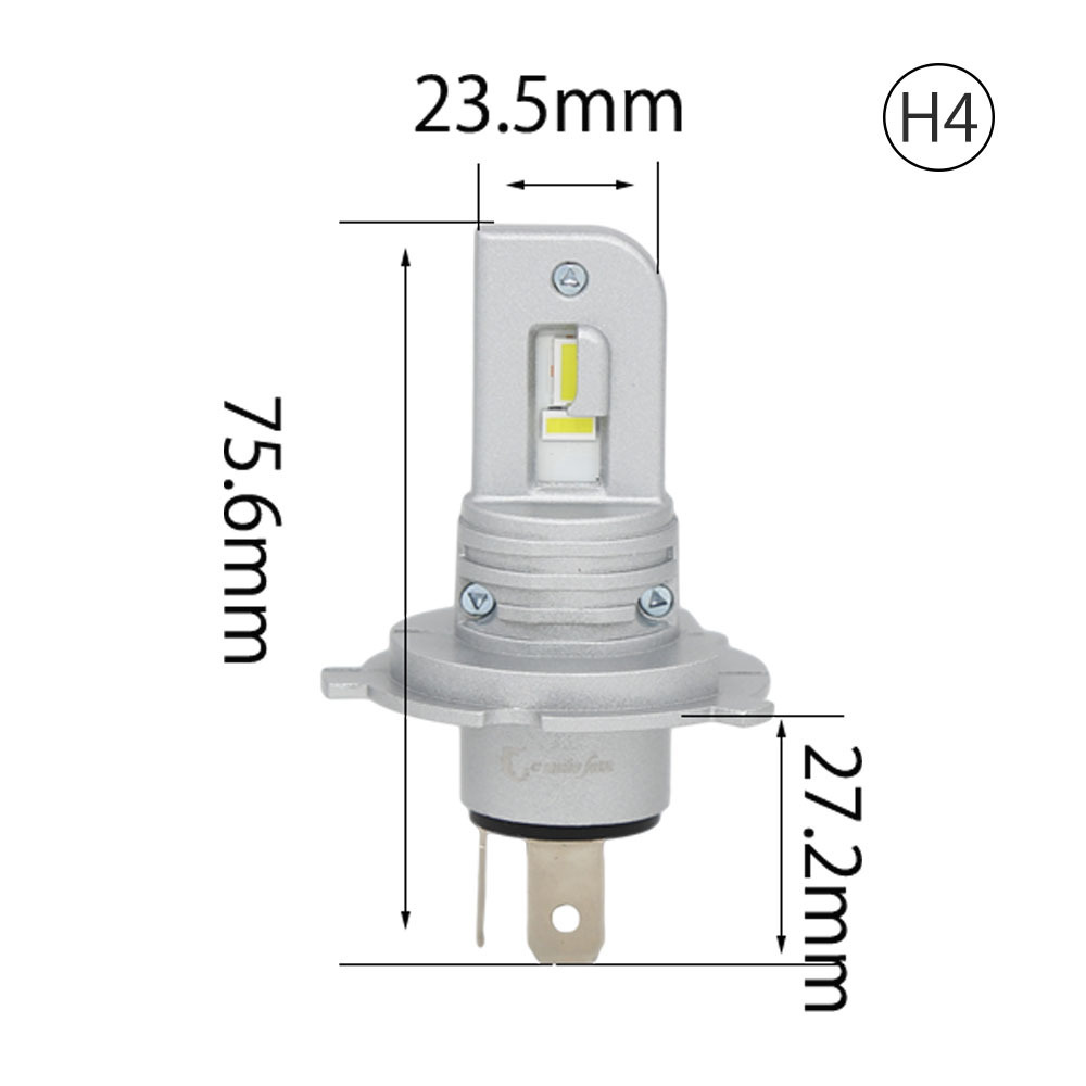 LEDヘッドライト* バイク用 H4/HS1兼用 Hi/Lo切替 DC12V 7300ルーメン 6000K ホワイト 車検対応 単品 1本 1年保証_画像8