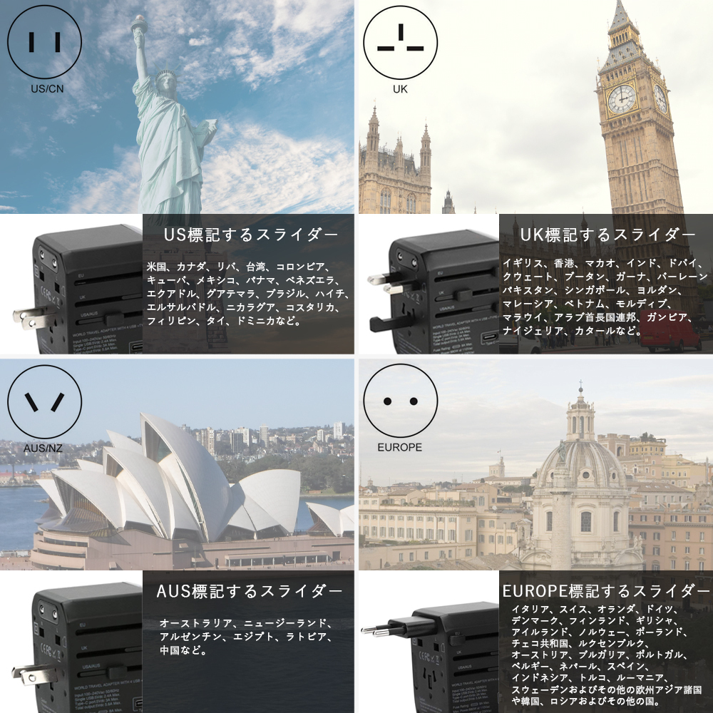  conversion plug black 150 pieces country correspondence USB/4 port USB(Type-C)/1 port sudden speed charge maximum 8A 1 year guarantee 